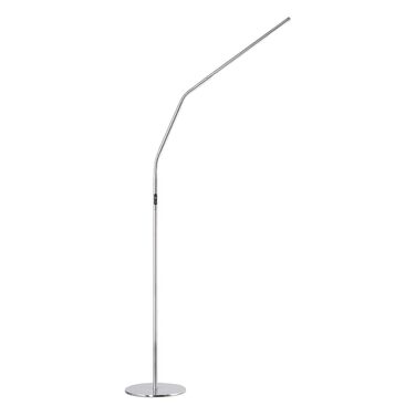 Світлодіодна торшерна лампа Daylight Slimline 4 6000K, 3200 Lux, 4 рівні яскравості, порт USB-C, захисний екран від відблисків, регулювання висоти, для дому та вітальні, шліфована сталь