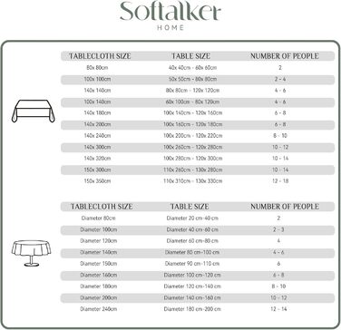 Скатертина Softalker миється кругла 240 см Жаккардові геометричні скатертини водовідштовхувальні скатертини сірі декоративні скате