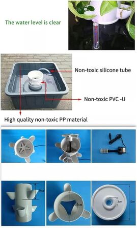 Ярусів 45 отворів Aquaponics Growth System Vegetable Plant Tower Подарунок для любителів саду Стандарт//, 15