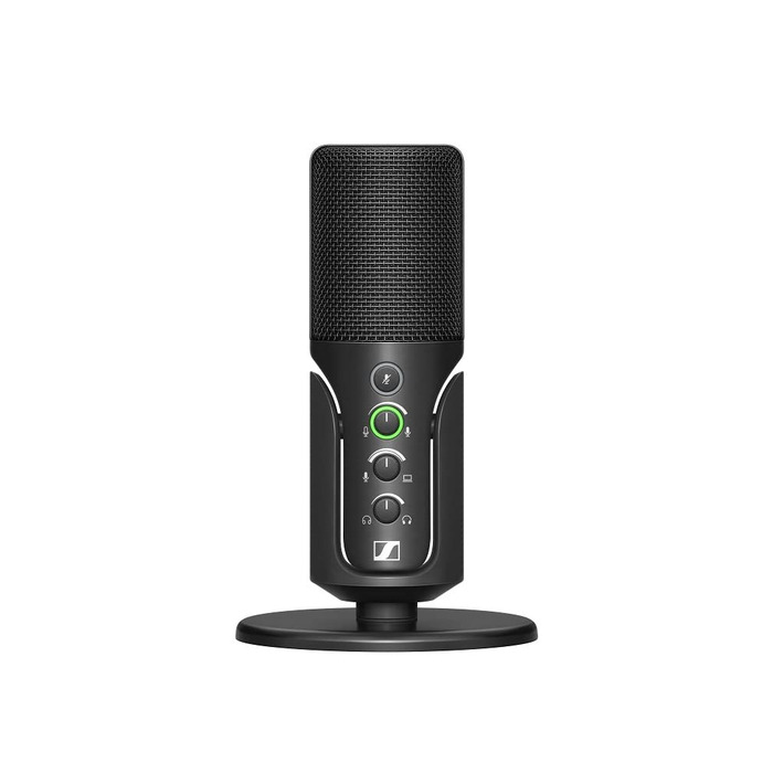 Мікрофон Sennheiser Profile з конденсаторним капсюлем Plug & Play, ідеальний для подкастів та стрімінгу Настільна підставка та кабель USB-C 1,2 м у комплекті Чорний (700065)