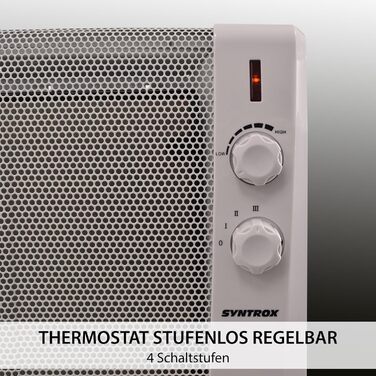 Інфрачервоний обігрівач Syntrox White Glimpa Радіаційний обігрівач Інфрачервоний обігрівач, ефективне опалення приміщення, захист від перегріву, швидкий розподіл тепла, захист від бризок