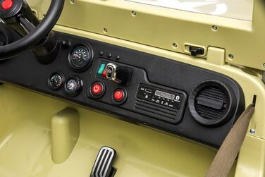 Дитячий електромобіль RIRICAR 4x4 12V USA Army, 3-місний, електромобіль для дітей з пультом дистанційного керування 2.4GHz, MP3/US