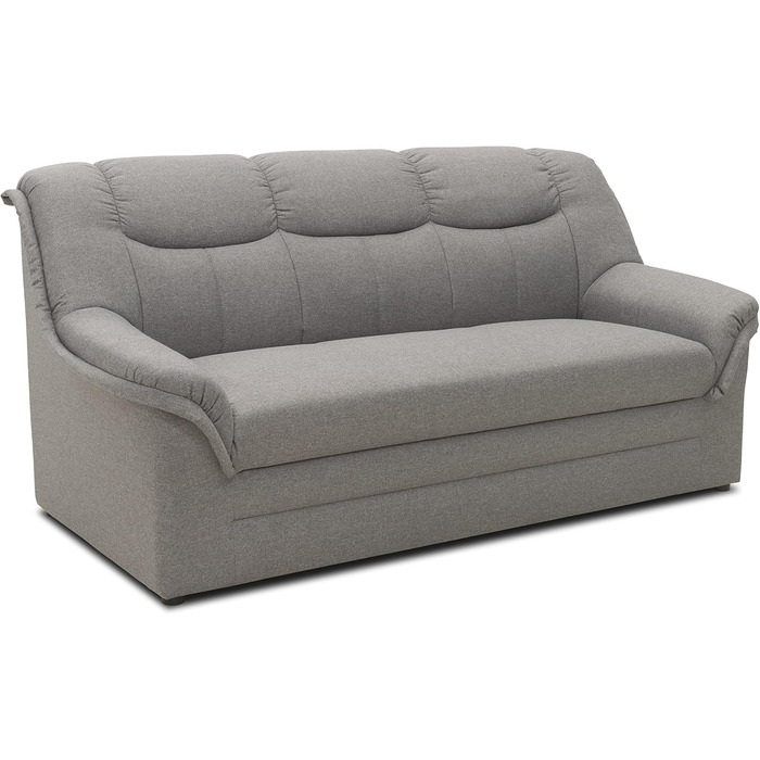 Колекція DOMO. Диван Берлін, класичний 3-місний диван, м&39який гарнітур з високоякісною пружинною серцевиною, 3-місний 178 x 90 x 89 см (Ш x Г x В), світло-сірий Світло-сірий 3-місний