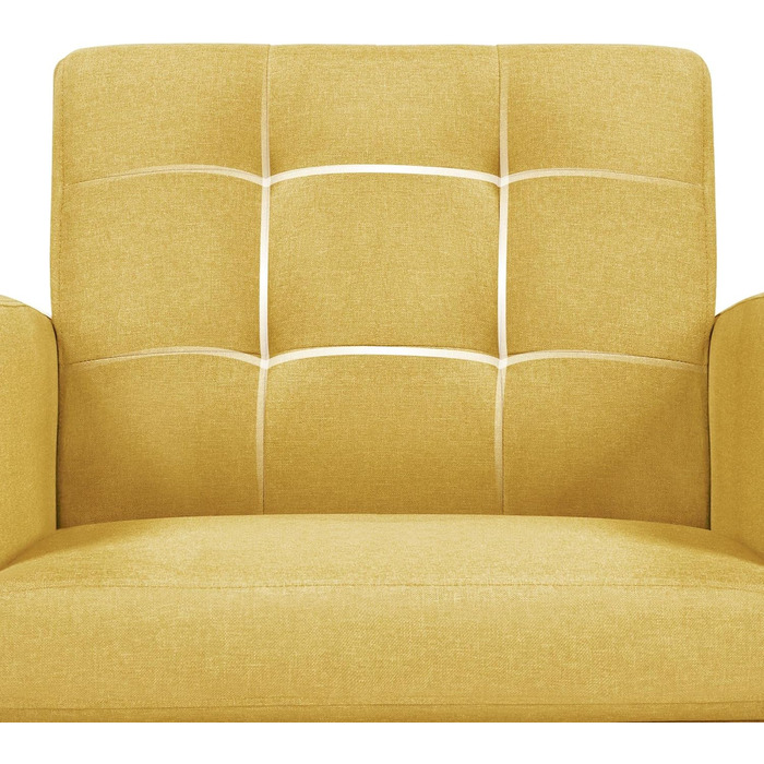 Крісло Yaheetech з підлокітниками, зручне та сучасне, крісло для телевізора, крісло-реклайнер, крісло для вітальні, клубне крісло, диван, вантажопідйомність 136 кг, жовтий колір, поліестерова тканина