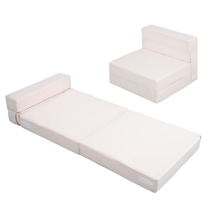 Сантиметровий надтовстий вельветовий ігровий диван, дитячий диван, потрійний розкладний матрац, футон, куточок для читання в дитячій кімнаті, розкладні ліжка на підлозі для дітей (хакі) Розкладний дитячий диван 160 x 66 x 15 см, хакі, 15-