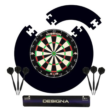 Мішень для дартсу Mission Darts Home Center, набір дартсу, що включає мішень для дартсу та 2 набори дартсу, рамка-пазл