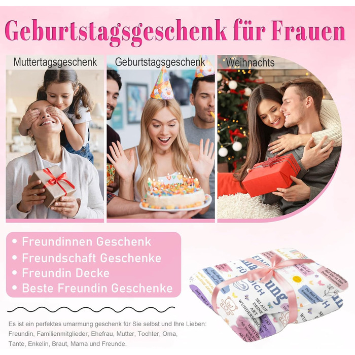 Подарунки для найкращої подруги/друзі, плед 150 x 200 см - Персоналізований плед для обіймів, подарунки на день народження для дівчини/дівчини, подарунок для дружби для жінки/сестри/колеги на Різдво 150x200 см