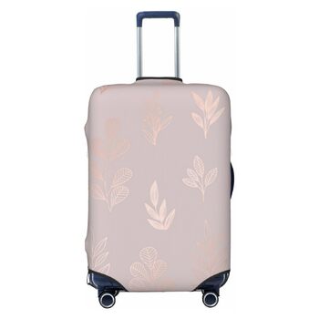 Чохол для валізи з квітковим принтом, рожеве золото, еластичний захист від подряпин, розмір XL