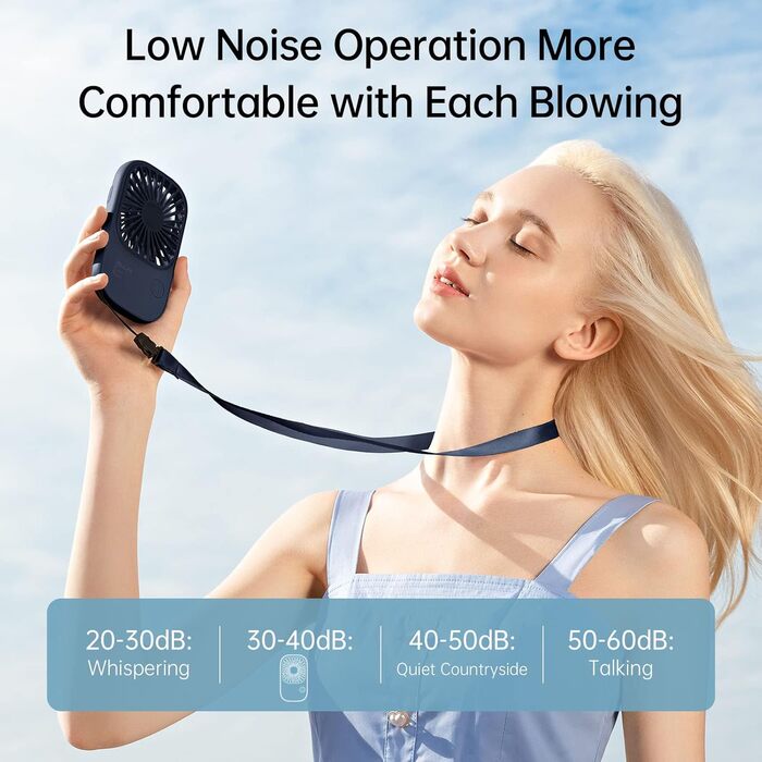 3 Speeds, Makeup Fan for the Office Outdoor Blue, 3 Speeds, Makeup Fan for the Office Outdoor Blue