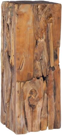 Журнальний столик з масиву тика, стіл для дивана, підставка для рослин, колона для рослин, підставка для квітів, дерев&39яний стіл, стіл для квітів, стіл 30x30x80 см