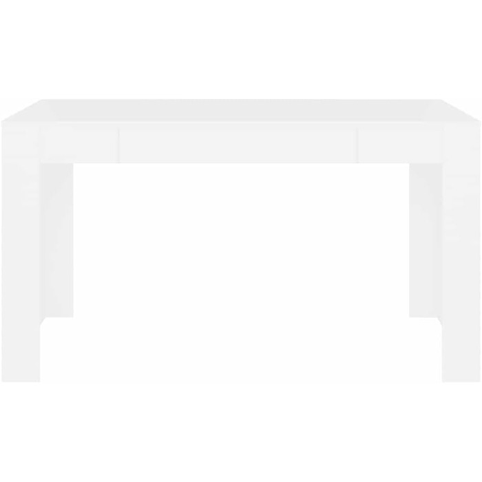 Обідній стіл vidaXL з простими лініями, кухонний стіл, обідній стіл, обідній стіл, меблі для їдальні, білий, 140x74,5x76 см, інженерна деревина