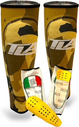 Захисні щитки для гомілок TLA Stop Shot Enduro MTB - Захисні щитки для гомілок MTB, сертифіковані SAS-Tec CE - Аксесуари та захист ніг та гомілок для даунхілу BMX, камуфляж / пісок