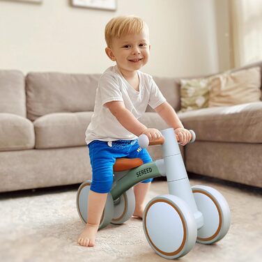 СЕРЕДНІЙ дитячий велосипед-балансир від 1 року, іграшка-балансир для дитини 12-36 місяців, перший велосипед без педалей з 4 колеса