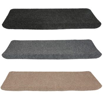 Самоклеючі килимки для сходів, Захисний килимок для сходів, Килимок для сходів для приміщень (прямокутний), Коричневий, 25 x 65 см (прямокутний), 15 шт.