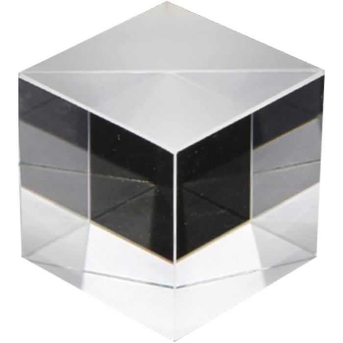 Підходить для викладання фізики та декорування, 50 50 50 мм оптичний скляний призматичний куб, 9 Optical Crystal Photography Prism
