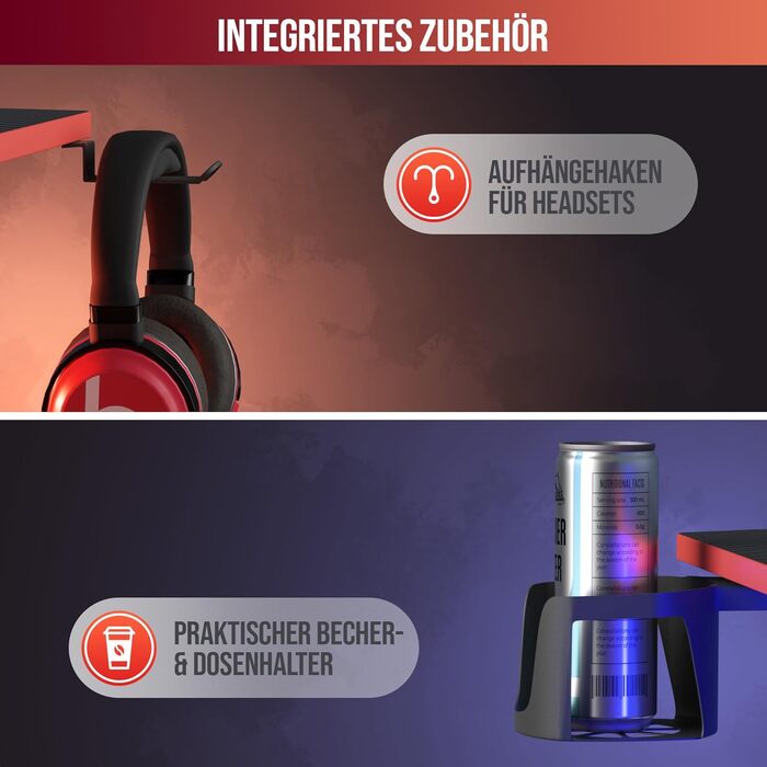 Ігровий стіл Avalo - 100x60x75 см - Ігровий стіл - Стіл - Чорний