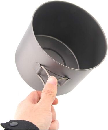 Надлегкий титановий горщик для вулиці, складний портативний посуд для пікніка з кришкою, 1300 мл