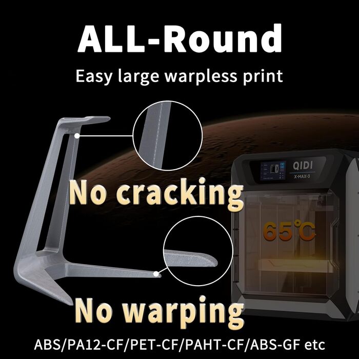 Принтер QIDI TECH MAX3, універсальний 3D-принтер для великих форматів, швидкий друк 600 мм/с, висока точність і висока швидкість п