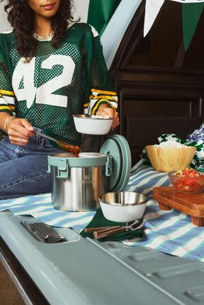 Миска Stanley Wildfare Pro з нержавіючої сталі, штабелюється, 473 мл, складаний посуд для кемпінгу, необхідне для вашої кухні, без BPA, бліда галька та камінь