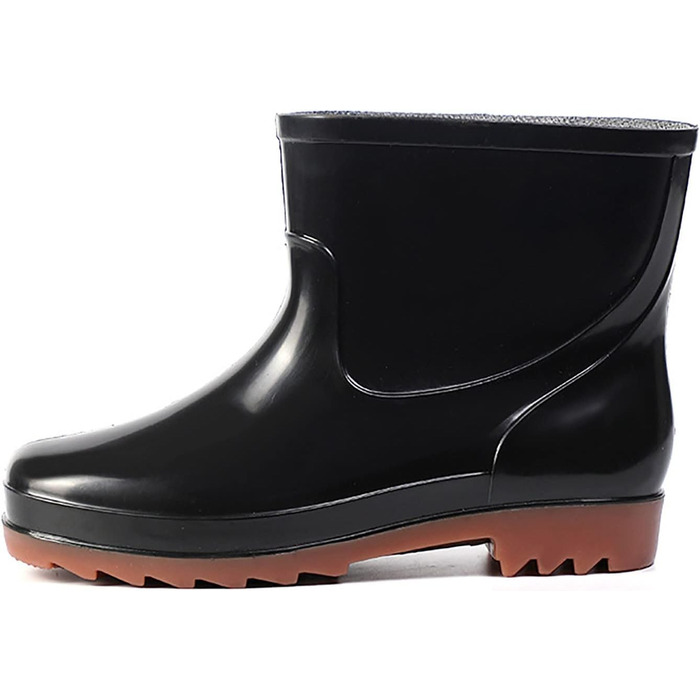 Чоловічі чорні водонепроникні гумові чоботи для саду, чоловіче дощове взуття, гумові черевики, чоловіче взуття 13 (коричневий, 40)