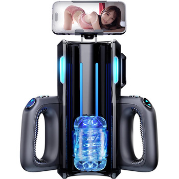 Електричний вимовний мастурбатор з двома ручками, 3 швидкості мультичастотний, секс-іграшки для чоловіків, мастурбація для чоловіків, кишенькові мастурбатори для пеніса