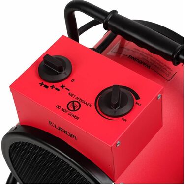 Круглий вентилятор-обігрівач Eurom EK3000, 3000 Вт, 230 В 332964 (обігрівач для майстерні, електричний обігрівач, обігрівач для гаража, обігрівач для складу) Вхідна напруга 220-240 В / Частота 50 Гц