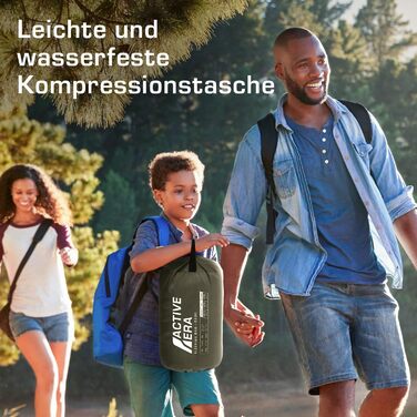 Спальний мішок Active Era Blanket - Спальний мішок, від -3C до 15C Літо, весна, осінь - Легкий спальний мішок для використання на вулиці та в приміщенні, чорний