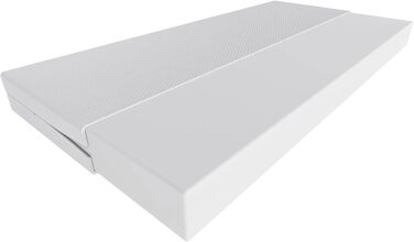 Дитяче ліжко KOBI Fala з захисними поручнями 160 x 80 см Повний комплект дитячого ліжка з матрацом Односпальне дитяче ліжко Ліжка для дівчаток та хлопчиків Сучасне біле дитяче ліжко Дитяча кімната/Спальня