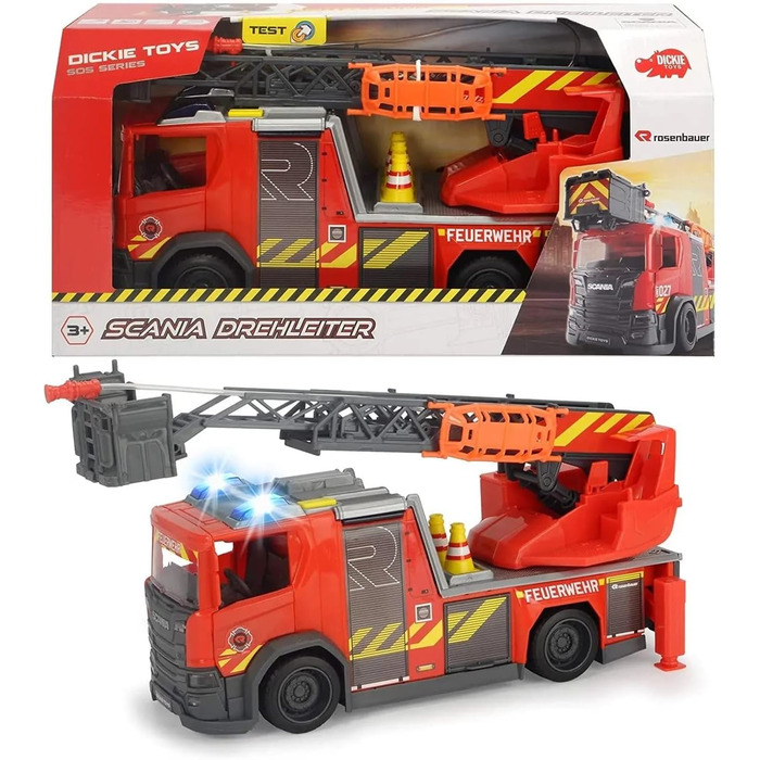 Діккі Scania Rosenbauer SOS Fire Rescue світло-звуковий, 35 см, від 3 років, 203716017038