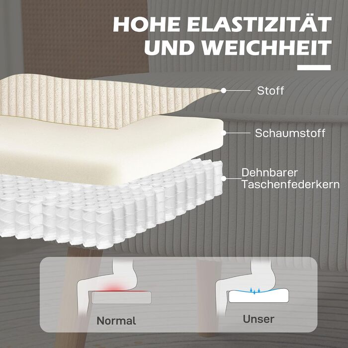 Місний диван HOMCOM, невеликий двомісний диван з вельветовим ефектом, сучасний м&39який диван для вітальні, спальні, невеликого простору, кремово-білий, 117 x 56,5 x 77 см, 2-