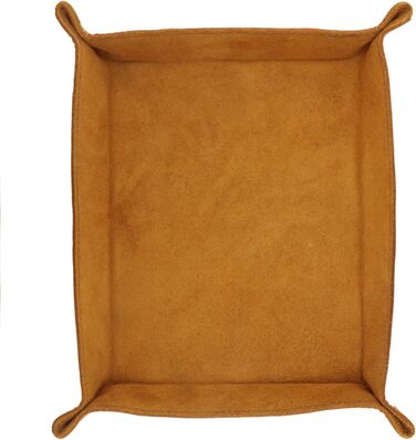 Лоток для зберігання речей Londo з натуральної шкіри - шкіряний органайзер, практична коробка для зберігання - для гаманців, годинників, ключів, монет, мобільних телефонів та канцелярського приладдя, колір верблюжий