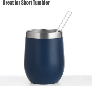 Прозора соломинка для пиття ALINK Glass Straws пряма 8 шт. 10 мм x 15,2 см, багаторазові скляні соломинки для пиття 2 щітки для чи