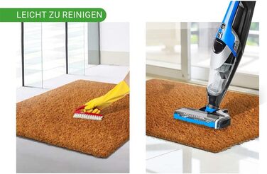 Кокосовий килимок 60x40x2,4 см Килимок для дверей з міцного кокосового волокна Килимок для вхідних дверей та зони входу Килимок для вловлювання бруду заввишки 2,4 см Килимок, що легко доглядається Килимок Nature, 40 x 60 см (прямокутний)