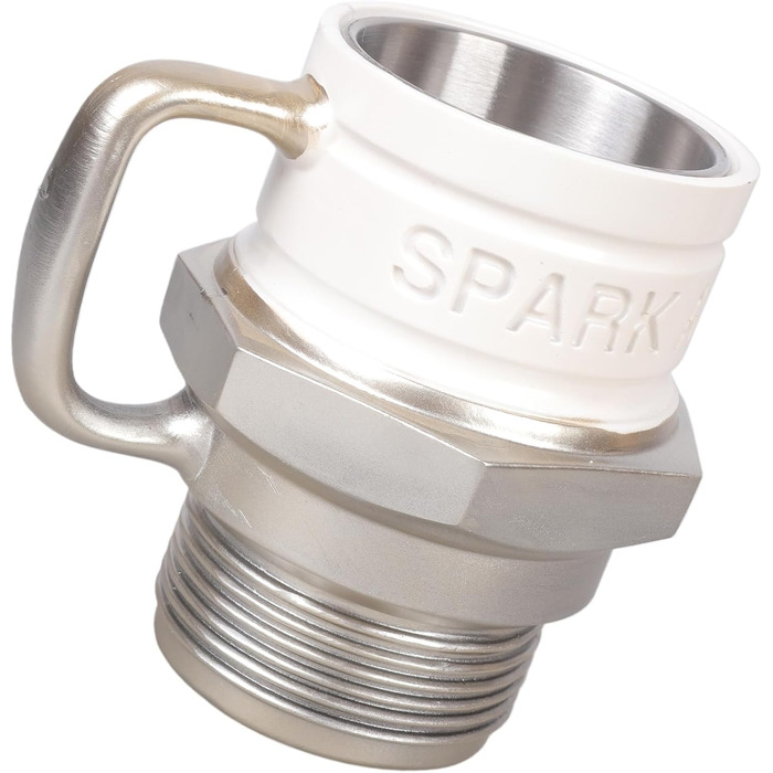 Кухоль із свічками запалювання, іскри, кавова кружка, дорожній посуд, механічний ентузіаст, подарунок, автомобіль