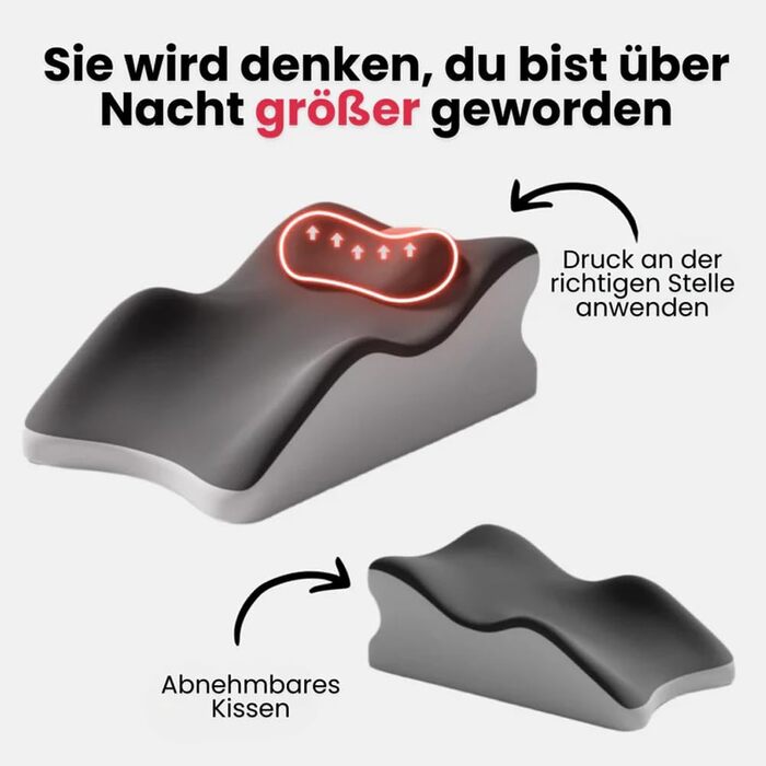 Подушка Liborah, покращена багатофункціональна подушка для 27 з пандусом, кілька положень забезпечують підтримку та розслаблення спини (сіра)