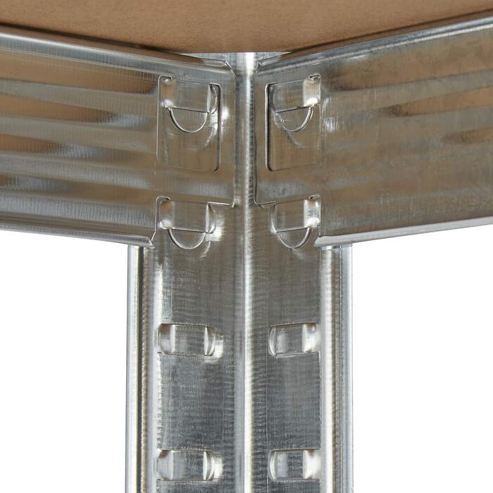 Надміцний стелаж Relaxdays, оцинкований, вантажопідйомність 875 кг, 150 x 75 x 30 см, 5 полиць, вставна конструкція, сталь, полиця для зберігання в підвалі, сріблястий