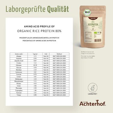Органічний рисовий протеїн Achterhof, 1 кг