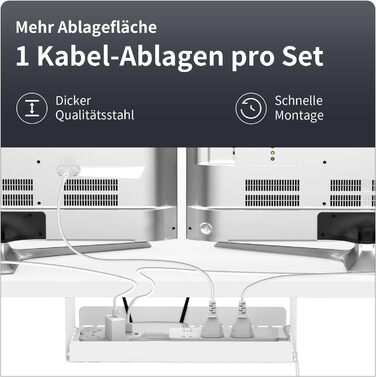 Регульований по висоті стіл 140x80 см з портом для зарядки USB-A, Мобільний електричний комп'ютерний стіл з лотком для кабелів і 3