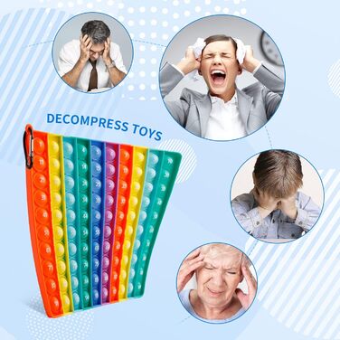 Розвиваючі іграшки для дітей Enlightenment Digital, 2 in 1 MEINRAUM Poppit XXL Fidget It Toys 100 Numbers Push Bubble Pop Toy Stre