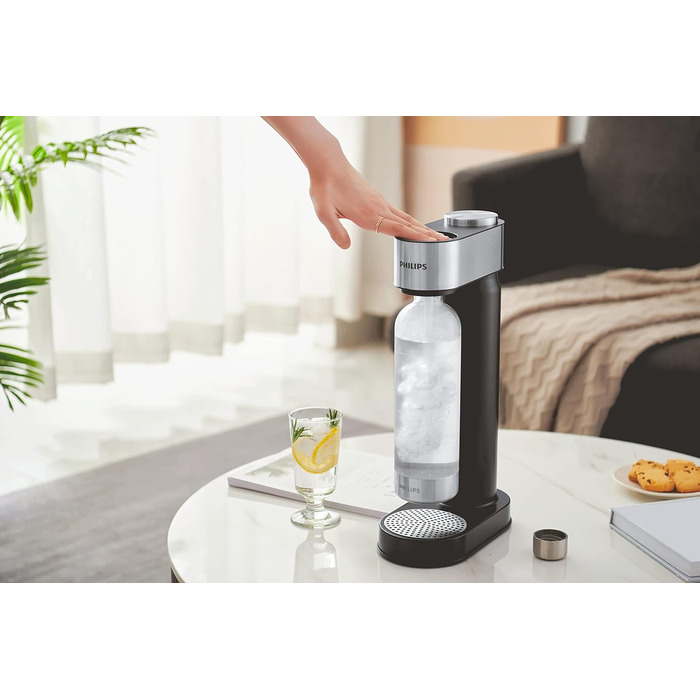 Пластик, 1 літр, чорний чорний, 4902BK/10 GoZero Soda Maker