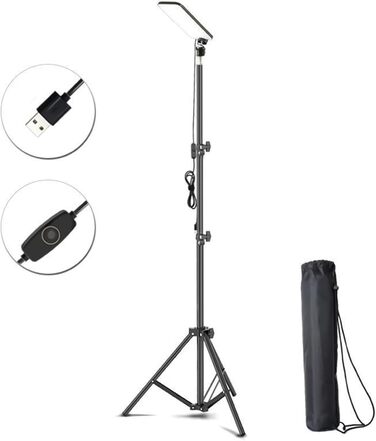 Телескопічні світлодіодні ліхтарі щогла зі змінною висотою, штатив, прожектор з високим світловим потоком, дротове живлення Торгові кіоски, освітлення заходів, фотографія, ремонт, човни