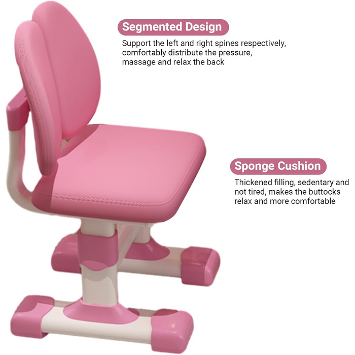 Комплект підставок для книг із 2 предметів, подовжений, комплект стільців для письмового столу, мультяшний, дитячий, регульована висота, для кабінету, шухляда, стіл зі стільцем, рожева троянда