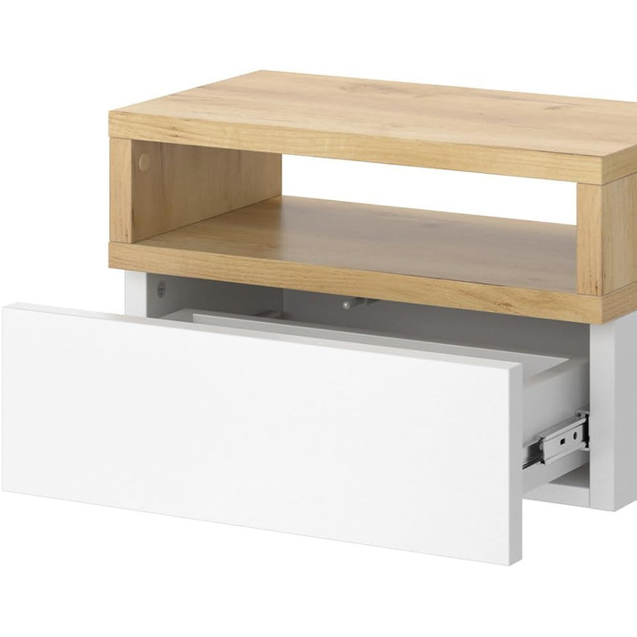 Тумба приліжкова Vicco Urbano, дуб золотистий/білий, 45 x 28 см Коричнева одномісна