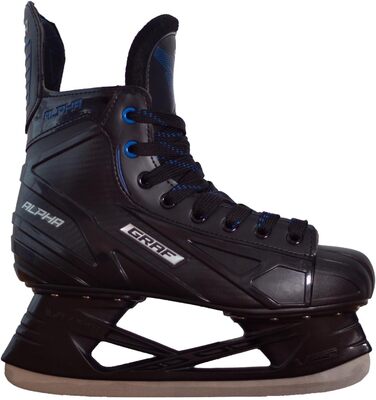 Ковзани Alpha GRAF для дорослих, людей похилого віку, для відпочинку, хокею, чорно-сині, унісекс, розмір 43