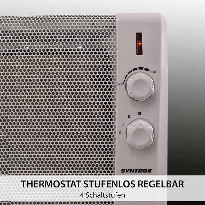 Інфрачервоний обігрівач Syntrox White Glimpa Радіаційний обігрівач Інфрачервоний обігрівач, ефективне опалення приміщення, захист від перегріву, швидкий розподіл тепла, захист від бризок