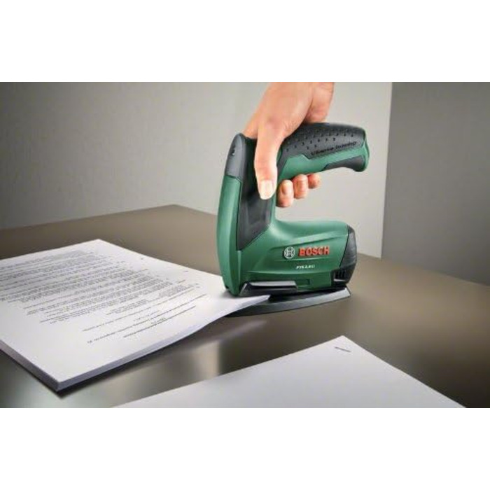 Акумуляторний степлер Bosch Home and Garden DIY PTK 3.6 LI зі степлером для паперу та степлером для брошур (набір для скріплення, 3.6 В, 30 скоб/хв), 0603968102 PTK 3.6 LI офісна насадка