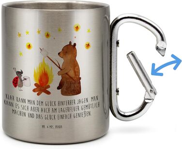 Термокружка &quotМістер і місіс Панда&quot Ведмедик і Сонечко біля багаття - Подарунок, кружка з нержавіючої сталі, кухоль для чаю, термокружка, ізольована кружка, плюшевий ведмедик