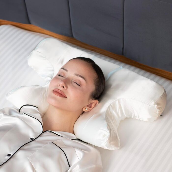 Шовковиста атласна косметична подушка. Косметична подушка. Проти зморшок, проти старіння. Піна з ефектом пам&39яті. Подушка для сну на боці. Подушка для підтримки шиї. Подушка для сну на спині. WSBSP