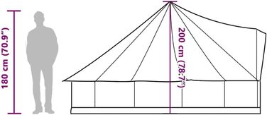 Сімейний намет vidaXL, кемпінговий намет, синій, 6-місний