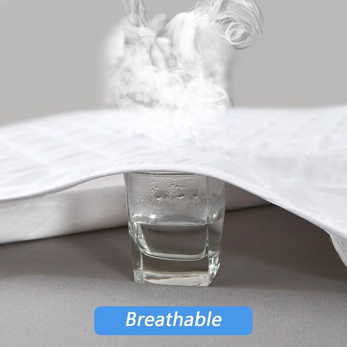 Водонепроникний наматрацник Bedecor 180x200 см з 4 еластичними кутами - сертифікований Oeko-Tex дихаючий наматрацник, захист від вологи, наматрацник для людей з нетриманням, який можна прати